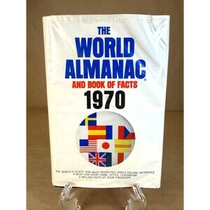 The World Almanac and Book of Facts Book, by Luman H. Long, 1970 Hardcover RARE